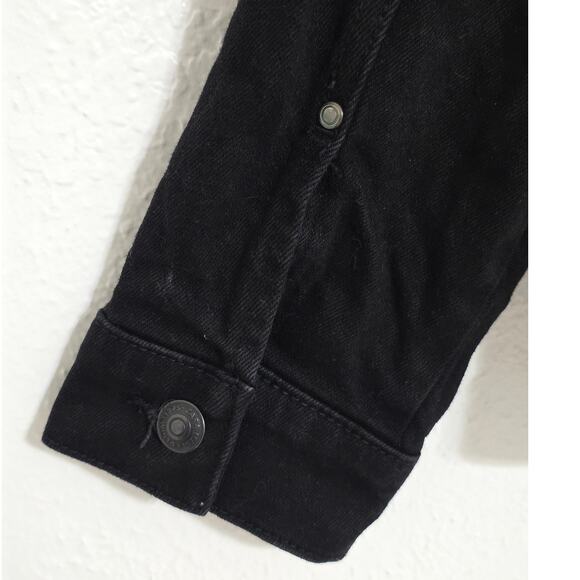 Zara Mens Black Denim Trucker Jacket Size XXL - Picture 8 of 10